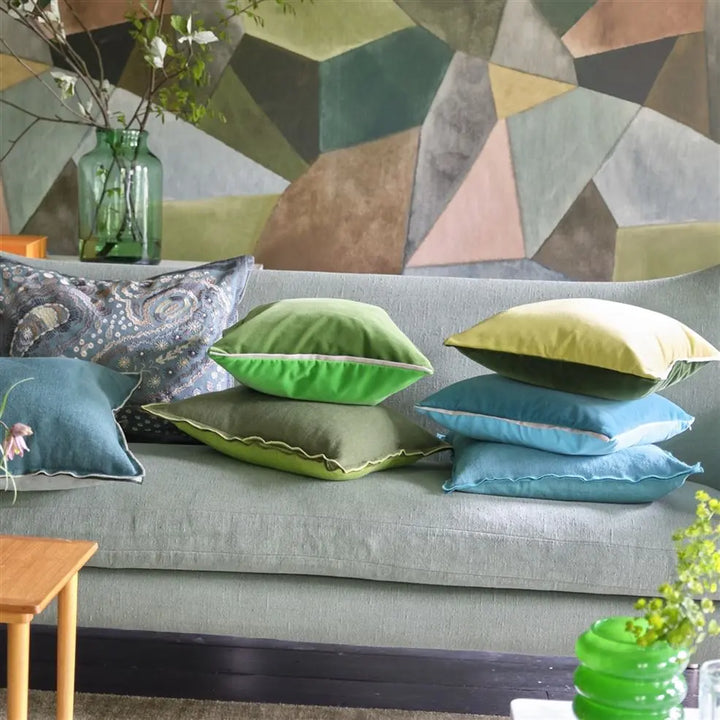 Designersguild - Varese Prussian & Grass Kissen