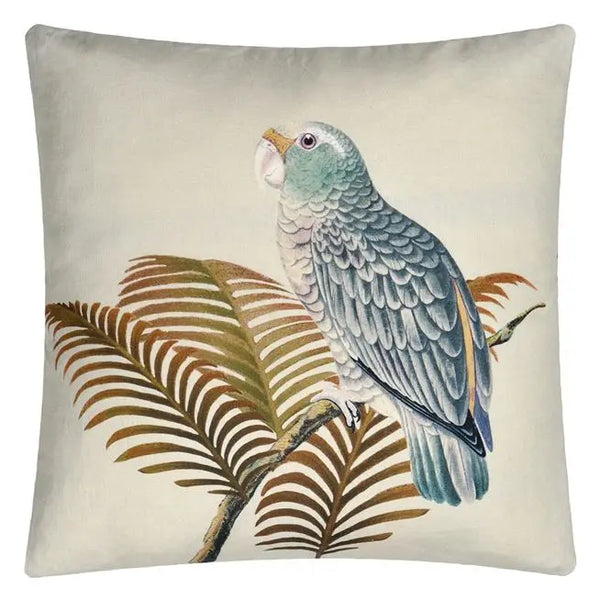 John Derian - Parrot an Palm Parchment Kissen Produktbild