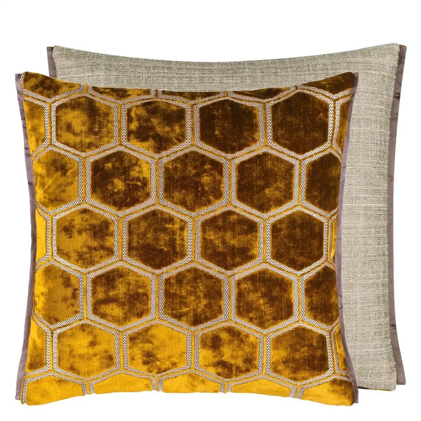 Designersguild - Manipur Ochre Velvet Kissen Produktbild