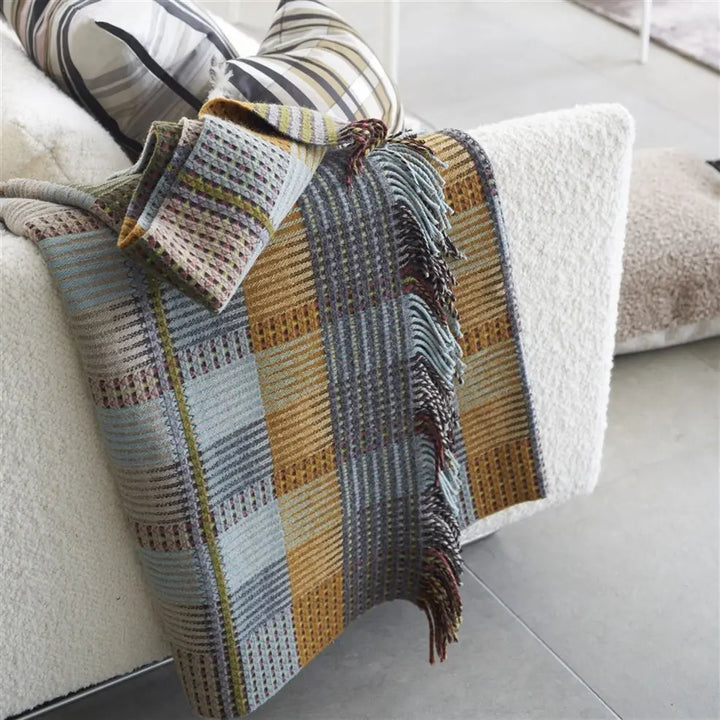 Designers Guild - Tasara Ochre Woven Wolldecke