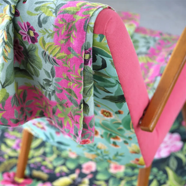 Designersguild Decke - Ikebana Damask Aqua Produktbild
