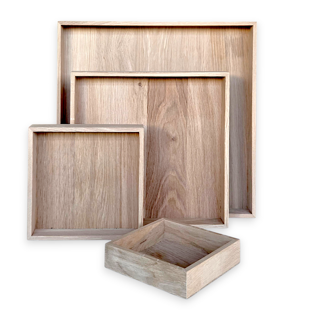 BONWI - Eichetablett natur, quadratisch - versch. Größen