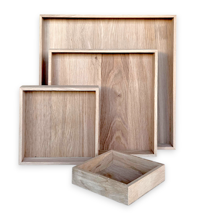 BONWI - Eichetablett natur, quadratisch - versch. Größen