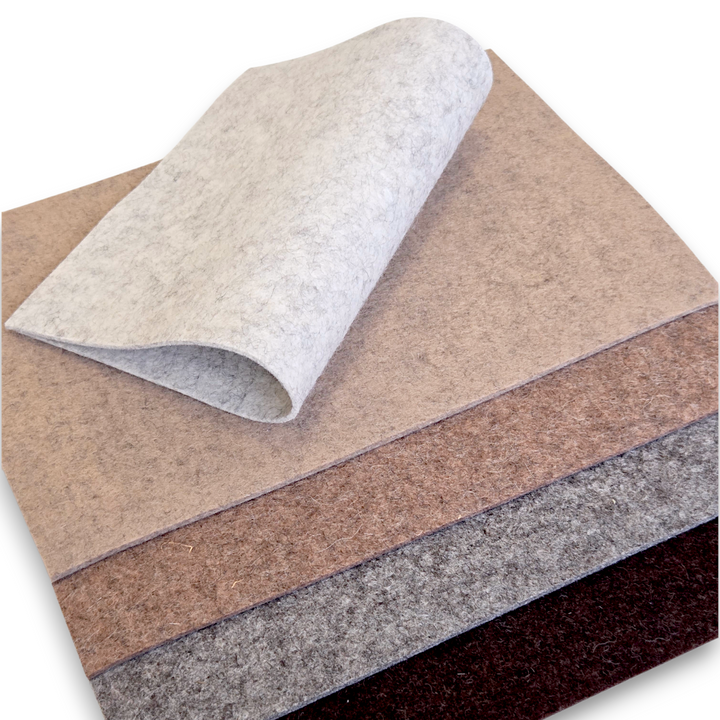 5 Filzplatten 20 x 30 cm - 3mm Brauntöne