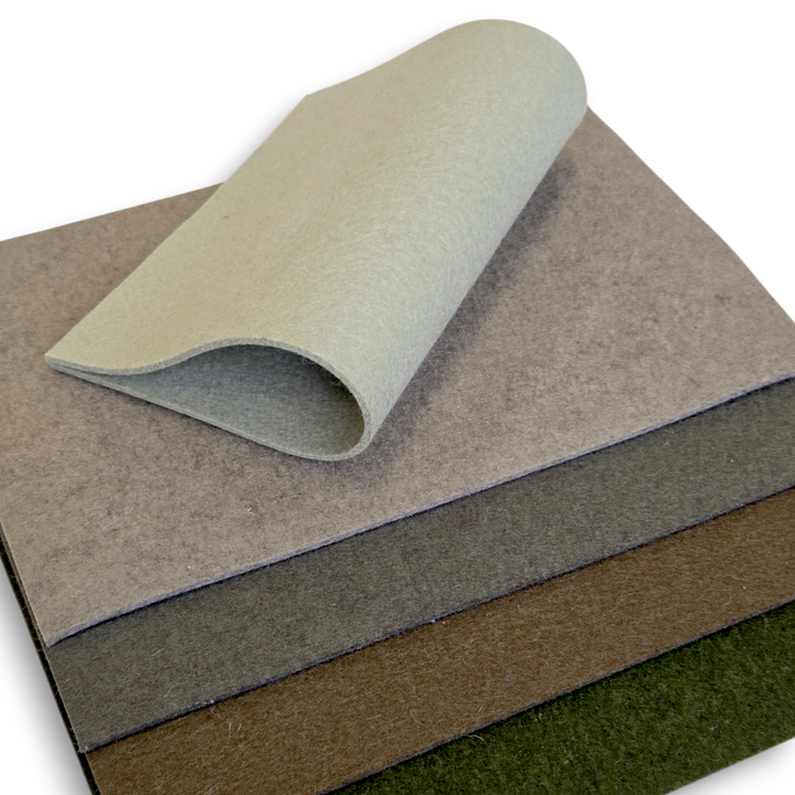5 Filzplatten 20 x 30 cm - 3mm Naturtöne