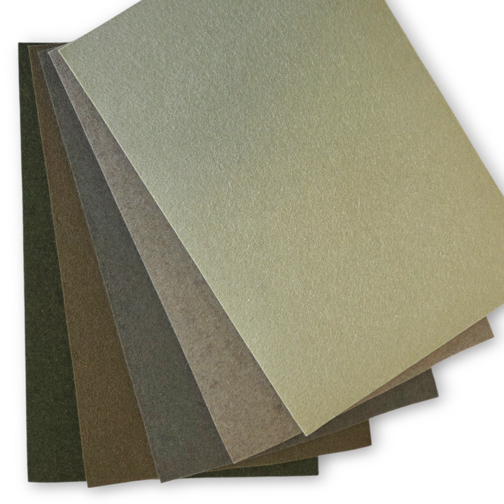 5 Filzplatten 20 x 30 cm - 3mm Naturtöne
