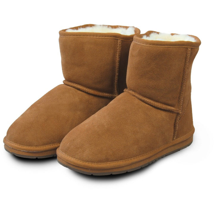 Damen Lammfell-Boot Farbe anthrazit