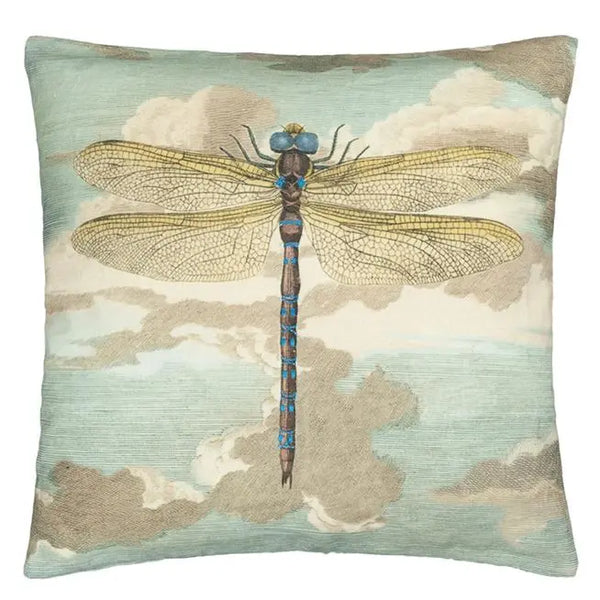 John Derian - Dragonfly Over Clouds Sky Blue Kissen Produktbild