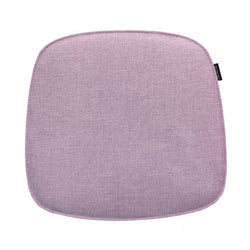 Sitzkissen für Vitra Eames Armchair aus lila Strukturstoff.