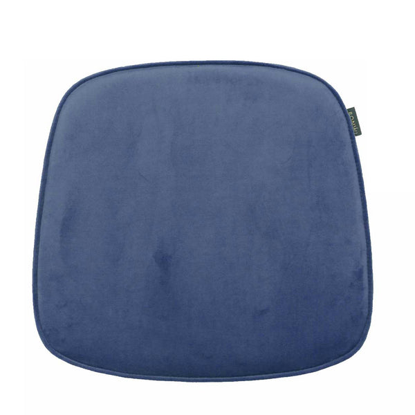  Sitzkissen aus Samt für Eames Arm Chair von Vitra in blau.