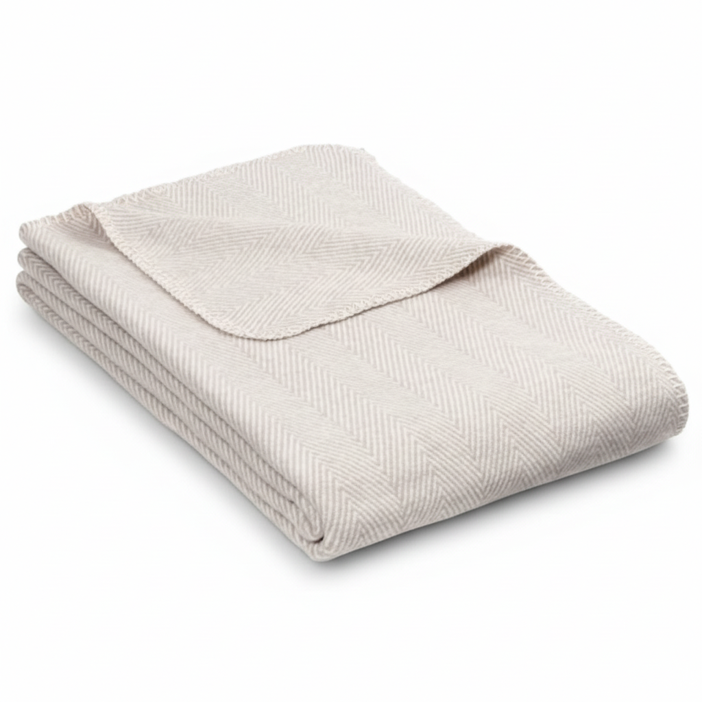 BIO Wolldecke Malaga - Farbe titan