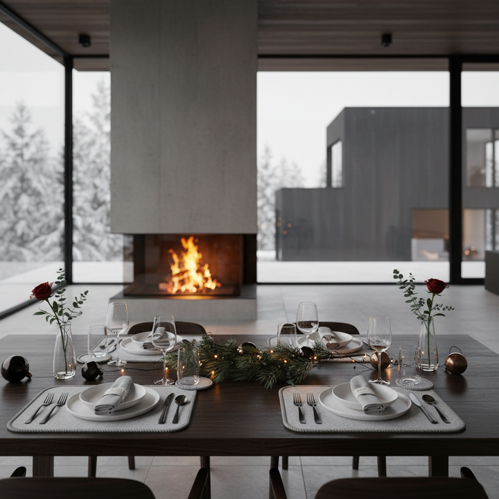 BONWI Platzset aus Wollfilz mit Kettelrand in Geschenkverpackung