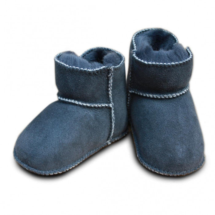 Baby Lammfell Schuhe - Farbe blau
