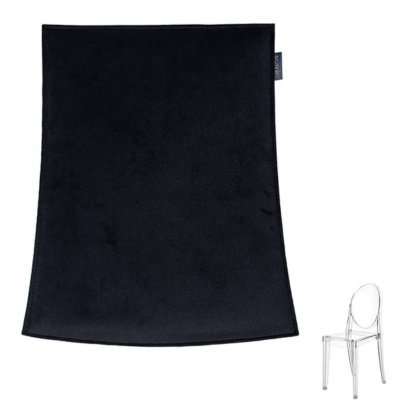  Sitzkissen aus Samt für Victoria Ghost Stuhl von Kartell in schwarz.