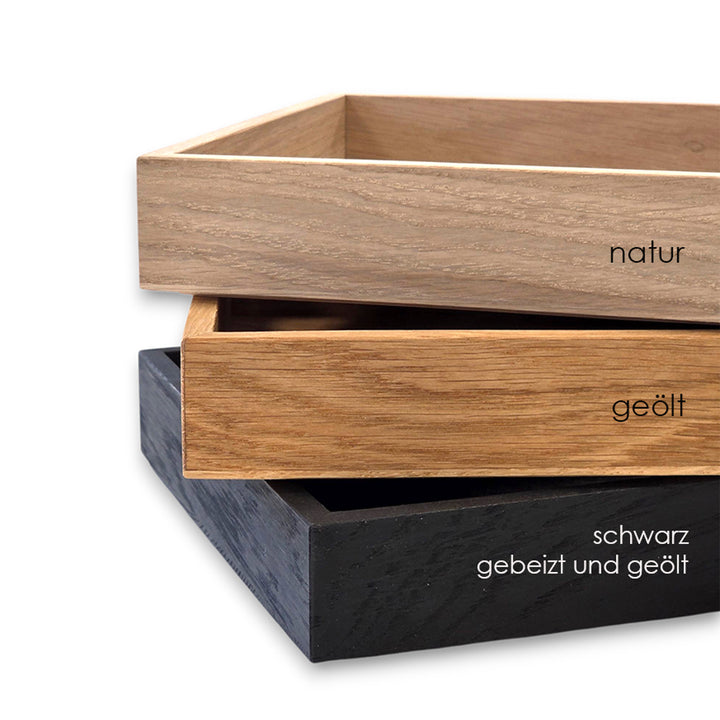 BONWI - Ablageschale/ Eichetablett natur, rechteckig - versch. Größen