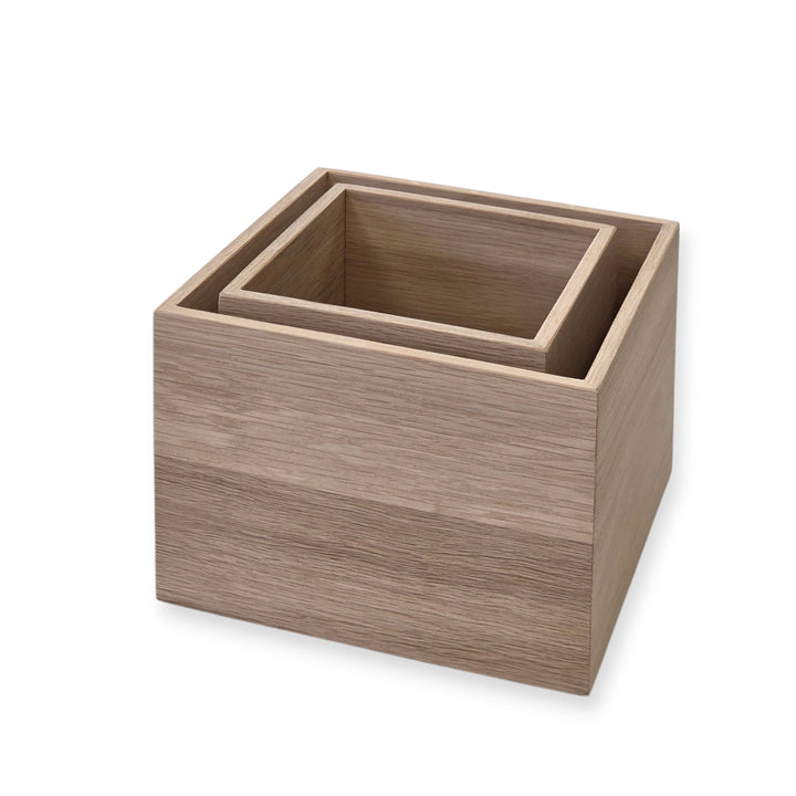 BONWI - Box aus Eiche natur, quadratisch - 2 Größen