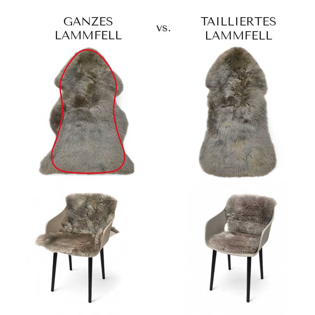Ganzes Lammfell  - Farbe  schwarz