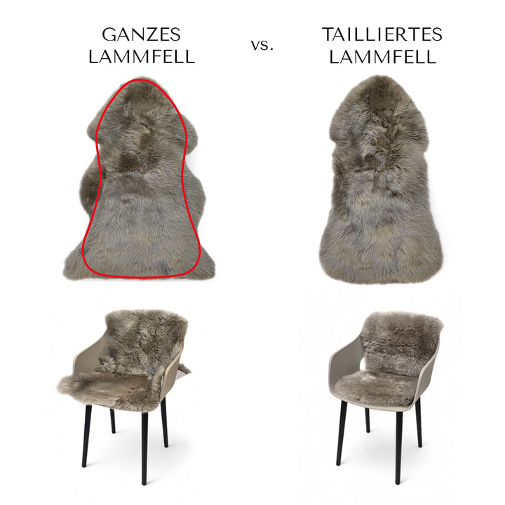 Ganzes Lammfell  - Farbe  schwarz