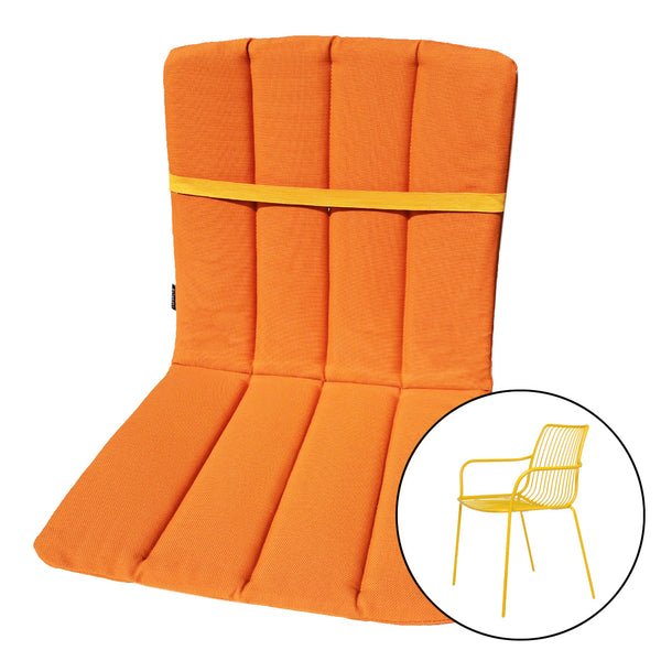  Vollpolster Outdoor Sitzkissen Ibiza für Nolita Stuhl von Pedrali in orange mit Stuhl.