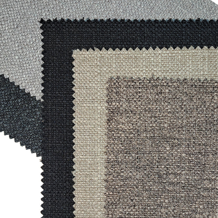 Strukturstoff Madeira in braun, beige, schwarz und grau.