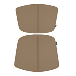 Sitz- und Rückenkissen aus Leder für Bertoia Stuhl von Knoll  aus braunen Rindsleder.