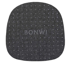 Rückseite von Bonwi Sitzkissen aus 100% Wollfilz mit rutschfester Unterseite. 