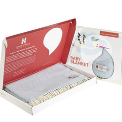 John Hanly – Babydecke aus 100% Wolle rosa oder blau
