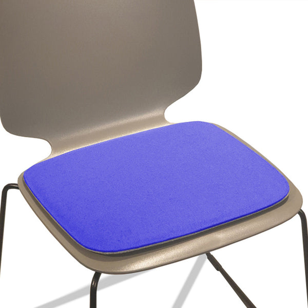  Sitzkissen aus Wollfilz für Babila Chair von Pedrali in blau.